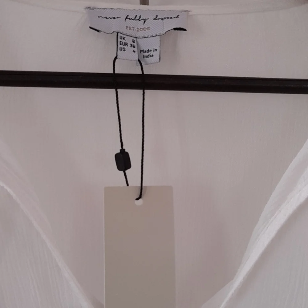 NEVER FULLY DRESSED White Harmony Long Sleeve Tiered Ruffle Maxi Dress NWT - Picture 14 of 16